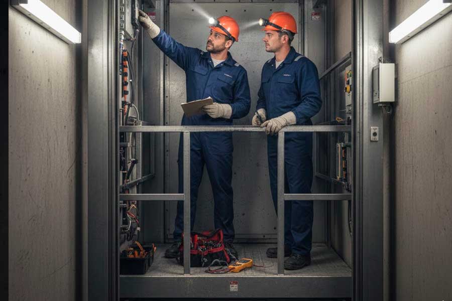 Instalación y mantenimiento de ascensor sin sala de máquinas en Granada