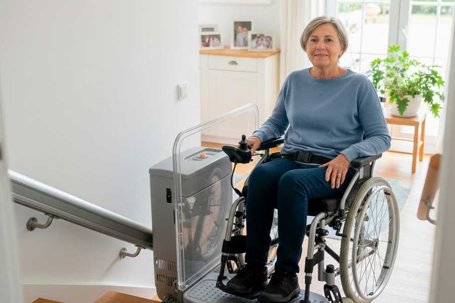 Instalación de salvaescaleras en Granada para personas y sillas de ruedas